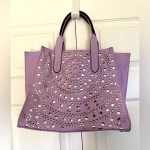Max Edition Women’s Purple Laser Cut Hand Bag